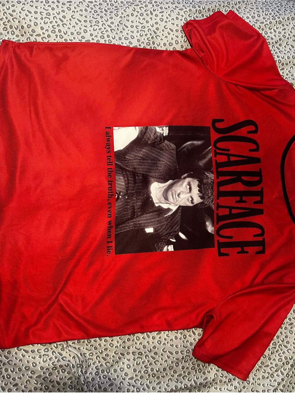 Red Scarface Graphic Men’s Jersey Tee